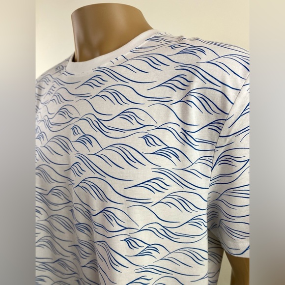 Ben Sherman Men's The Original T-Shirt, Regular Fit, Size XL, White/Blue (NWT) - Picture 2 of 12